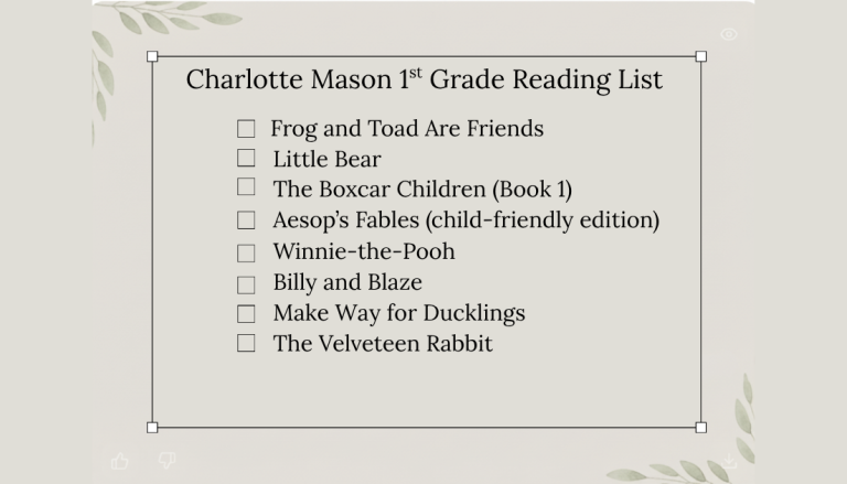 Charlotte Mason Booklist