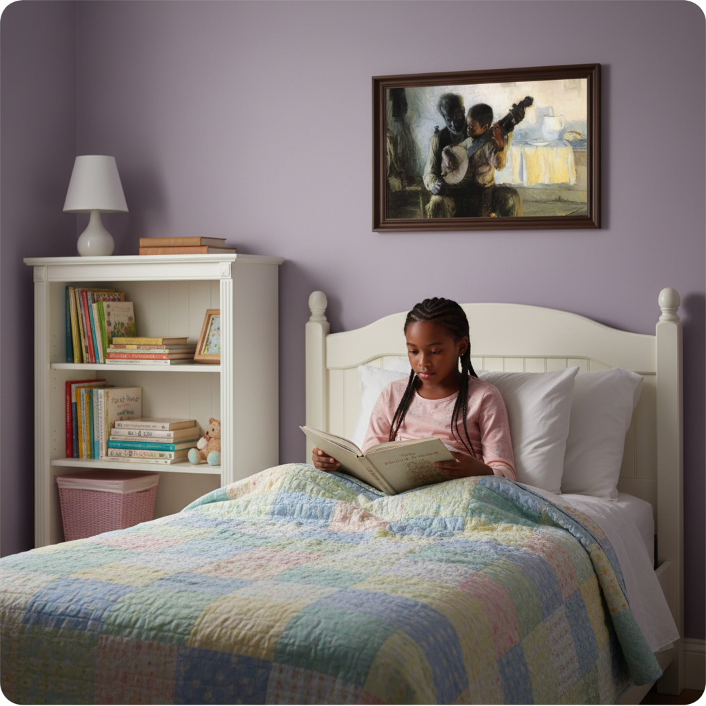 Young girl reading for Narration