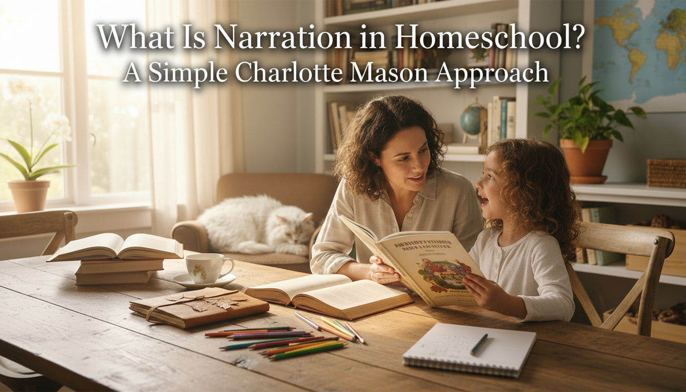 Mom and daughter reading together. The daughter is doing narration on the story they are reading.